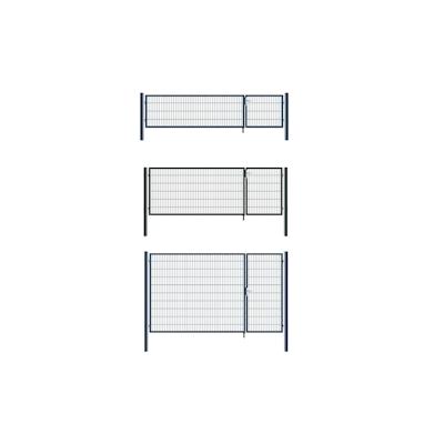 Gartentor Zauntor Einfahrtstor Stabmattenzaun Doppelflügel Anthrazit Grau 1000 x 3500 mm