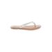 Cat & Jack Flip Flops: White Shoes - Kids Girl's Size 4
