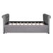 Rosdorf Park Jaquis Twin Daybed w/ Trundle Upholstered in Gray | 33.4 H x 45.6 W x 80.5 D in | Wayfair 736509D91D2749358685967B094F775A
