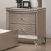 Ving Glam Rose Gold Wood 2-Drawer Nightstand by Furniture of America
