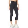 Amazon Essentials Damen Active Formende Capri-Leggings mit hohem Bund und Taschen (in Übergröße erhältlich), Schwarz, 5XL Große Größen