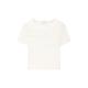 TOM TAILOR Mädchen Kinder Cropped T-Shirt mit Rippstruktur 1035120, Weiß, 140