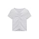 TOM TAILOR Mädchen Kinder T-Shirt mit Rippstruktur 1035699, Grau, 128