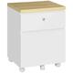 Vinsetto Mobile Filing Cabinet Lockable File Cabinet A4 Size With 2 Drawers White