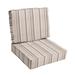 Rosecliff Heights Indoor/Outdoor Sunbrella Seat/Back Cushion Acrylic in Gray/Brown | 5 H x 25 W x 23 D in | Wayfair