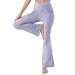 Mrat Women Pants Comfort Full Length Yoga Pants Ladies Stretch Yoga Leggings Fitness Running Gym Sports Full Length Active Pants Female Comfy Pants Trendy Gray XL
