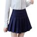 Scyoekwg Women S Skirts Clearance Fashion High Waist Pleated Mini Skirt Slim Waist Casual Tennis Skirt Navy L