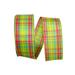 JAM Paper Plaid All Occasion Multi-color Polyester Ribbon 1800 x 2.5
