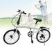 TOOL1SHOoo 20 Folding Bikes fit Adult Folding Bike for Adults 7 speed white bicycle bike