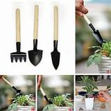 Garden Tool Set Gardening Tools Wrought Ironl Hand Tool Garden Tool Set for Women Kids Starter Kit Outdoor Tool Gardening Work Set with Ergonomic Handle Gardening Tools Thin Handle