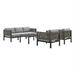 Afuera Living 4-Piece Modern Fabric Outdoor Patio Furniture Set in Gray