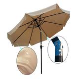 UBesGoo 10 ft Patio Umbrella Market Table Round Umbrella Outdoor Garden