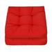 Gymax Set of 2 Square Seat Chair Cushion Pad Waterproof Indoor Outdoor Red