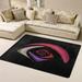 DouZhe Fractal Flame Eye Pattern Area Rugs Non-Slip Machine Washable Floor Mat Rose Pink Design Style Carpet Doormat 63 x 48 inches