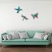 3D Butterfly and Hummingbird Wall Sculpture Decor for Garden Non-Fading Realistic Visual Effect