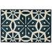 Loomaknoti Terrace Tropic Vensley 3 x 5 Geometric Indoor/Outdoor Accent Rug Blue/White
