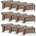 Solar Deck Lights-12 Pcs Solar Solar Step Lights Bronze Solar Fence Lights Waterproof For Outdoor Pathway Yard Patio Stairs Step And Fences. (warm lightï¼‰