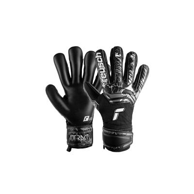 Torwarthandschuhe REUSCH "Attrakt Infinity", Damen, Gr. 11, schwarz, 35% Polyester, 27% Elastodien, 3% Polyurethan, mehrfarbig, sportlich, Handschuhe, mit exzellentem Grip