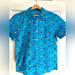 Disney Shirts | Disney Parks Woven Shirt Skyliner Print | Color: Blue | Size: S
