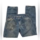 Levi's Jeans | Levis 514 36x34 Zipper Back Denim Jeans | Color: Blue/Green | Size: 36
