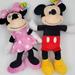 Disney Toys | Large Mickey Mouse And Minnie Mouse Plush 15+ | Color: Pink/Red | Size: 15+ Inches