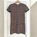 Zara Dresses | Brown Houndstooth Dress | Color: Brown/Tan | Size: S