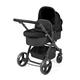 Ickle Bubba Stomp Urban 3-in-1 Travel System with Isofix Base (Galaxy) - Matte Black/Midnight/Black