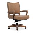 Hooker Furniture Chace Genuine Leather Executive Chair Wood/Upholstered/Metal in Brown | 36.5 H x 24 W x 28 D in | Wayfair EC422-088