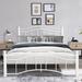 Red Barrel Studio® Queen Platform Bed Metal in White | 40.15 H x 62.6 W x 84 D in | Wayfair 45FE46D457824E5D87A1CAE05DCAD915