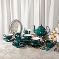 Red Barrel Studio® 21 Piece Vintage Porcelain Tea Set, Dark China Coffee Service For 6, Teapot | 4.72 H x 6.69 W in | Wayfair