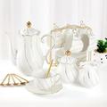 Latitude Run® Arashel 22 Pcs Porcelain Tea Set For 6, Luxury British Style Tea/coffee Cup Set w/ Golden Trim, Beautiful Tea Set For Women | Wayfair