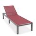 Latitude Run® 78.5" Long Reclining Single Chaise Metal in Red | 13.2 H x 25 W x 78.5 D in | Outdoor Furniture | Wayfair