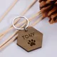 Étiquettes en bois anti-perte personnalisées pour animaux de compagnie plaque de collier pour chiot