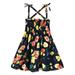 Girl s Beach Dress Floral Print Sleeveless Summer Beach Casual Sundress Mini Dresses