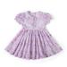 ZHAGHMIN Dinosaur Dress Girls Girls Floral Dress Lace Light Flutter Sleeves Casual Summer Dresses for 18M To 6Y Toddler Girls Dress Girl Frocks Holiday Sweaters for Girls First Dresses for Girls 7-1