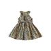 GXFC Toddler Girls Summer Dress with Belt Ruffle Sleeveless Cute Bownet Round Neck Floral Print Dress for Daily Casual 2Pcs 12M-5T