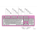 vitalASC 104-Key Large Print Windows / Mac USB Wire Spill-resistant Keyboard Pink