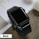 Compatible for Apple Watch Band 40mm 44mm 45mm 42mm Ceramic iWatch Band Women Men Stainless Steel Metal Butterfly Buckle Wristband Replacement Band for Apple Watch Series 7 6 5 4 3 2 SE -White/Black