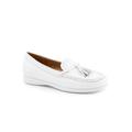 Extra Wide Width Women's Dawson Casual Flat by Trotters in White (Size 9 1/2 WW)