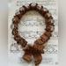 Anthropologie Jewelry | Anthropologie Ribbon & Bead Necklace | Color: Brown/White | Size: Os