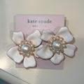 Kate Spade Jewelry | Kate Spade Flora Statement Stud Earrings | Color: Gold/White | Size: Os