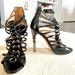 Coach Shoes | Coach Josey Leather Snakeskin Print High Heels Size 5.5 | Color: Black | Size: 5.5