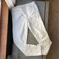Anthropologie Jeans | Chino By Anthro White Embroidered Chinos | Size 28 | Color: White | Size: 28