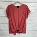 Anthropologie Tops | Anthropologie W5 Textured Tie Front Top | Color: Pink | Size: L