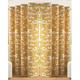 Amania Trading Ltd 1 Pair Of LAURAL Leaf Floral Voile Net Curtain Eyelet Panels OCHRE 90" (229cm) Drop