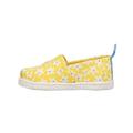 TOMS Girl's Classic Alpargata Loafer Flat, Sun Yellow Sun Daisies, 3 UK