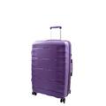 House Of Leather Hard Case Suitcases 8 Wheeled Expandable PP Luggage Travel Bags Miyazaki (Purple, Medium | 66x45x26/5cm/ 3.70KG, 67+13L)