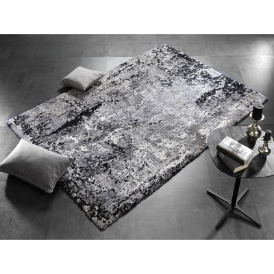 Teppich OCI DIE TEPPICHMARKE "Juwel Liray", grau, B:240cm H:20mm L:290cm, Kunstfaser, Teppiche, Kurzflor, Wohnzimmer, Marmor Optik, Hoch Tief Effekt Image