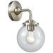 Nouveau Beacon 6" Brushed Satin Nickel Sconce w/ Clear Shade