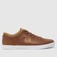 Fred Perry baseline trainers in tan